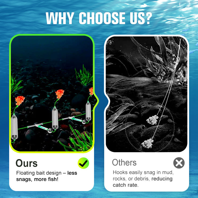 🔥3-hakowy zestaw do połowów dennych z zabezpieczeniem przed dryfowaniem