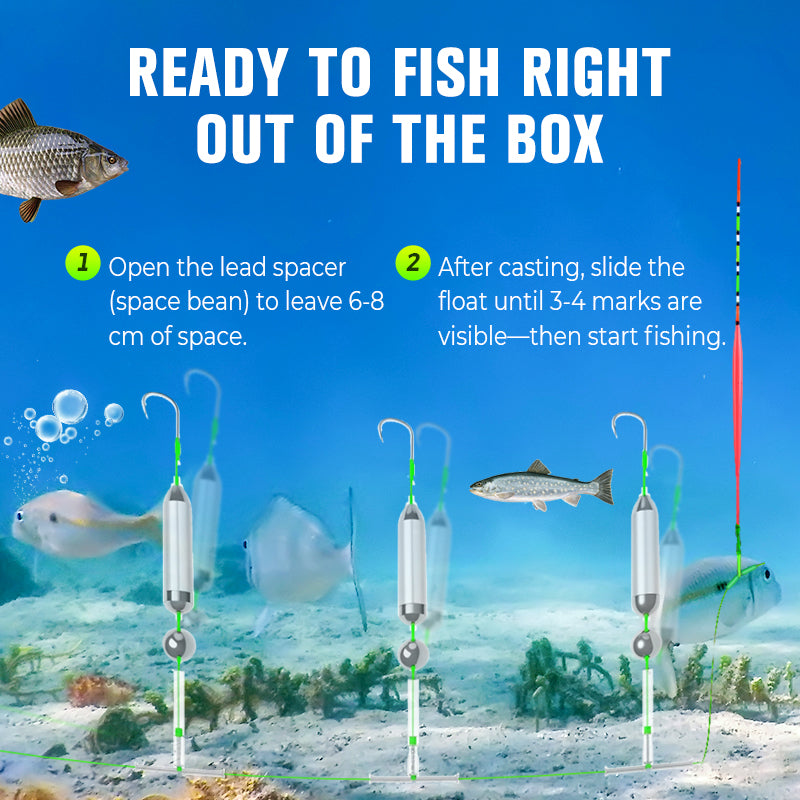 🔥3-hakowy zestaw do połowów dennych z zabezpieczeniem przed dryfowaniem