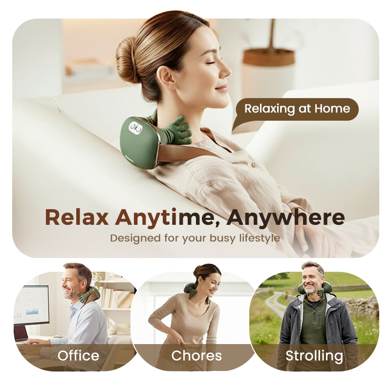 💞Ciepły masażer szyi na Boże Narodzenie – inteligentny masażer z trzema prędkościami🎁