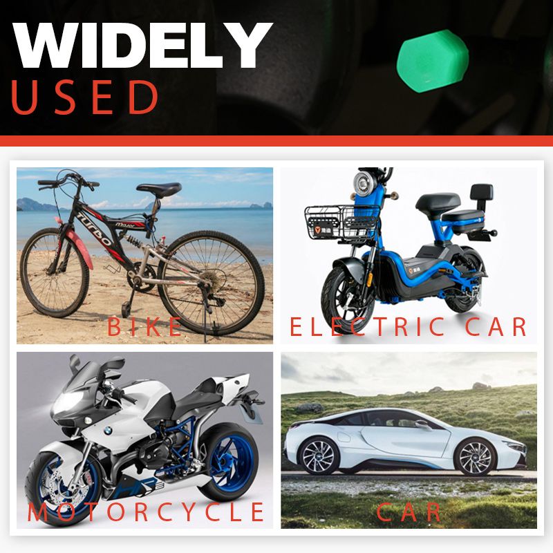 Uniwersalne fluorescencyjne korki do zaworów opon samochodowych, 4 szt.