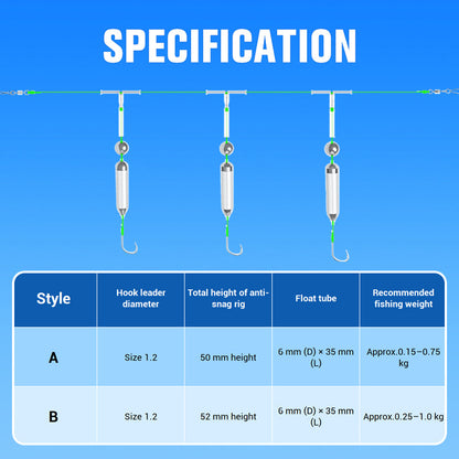 🔥3-hakowy zestaw do połowów dennych z zabezpieczeniem przed dryfowaniem
