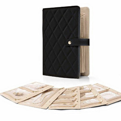 Elegancka przenośna torba do przechowywania biżuterii w kratkę