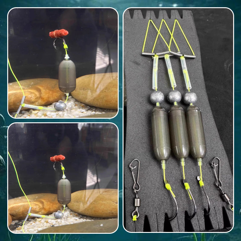 🔥3-hakowy zestaw do połowów dennych z zabezpieczeniem przed dryfowaniem