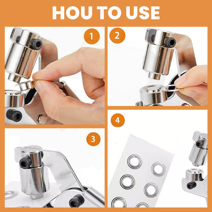 🔥Wytrzymałe ręczne szczypce do dziurkowania z przelotkami