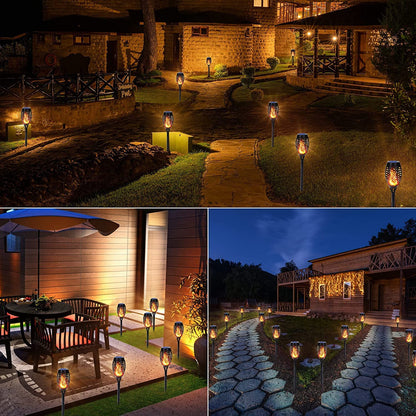 Zewnętrzne latarnie ogrodowe z lampami solarnymi