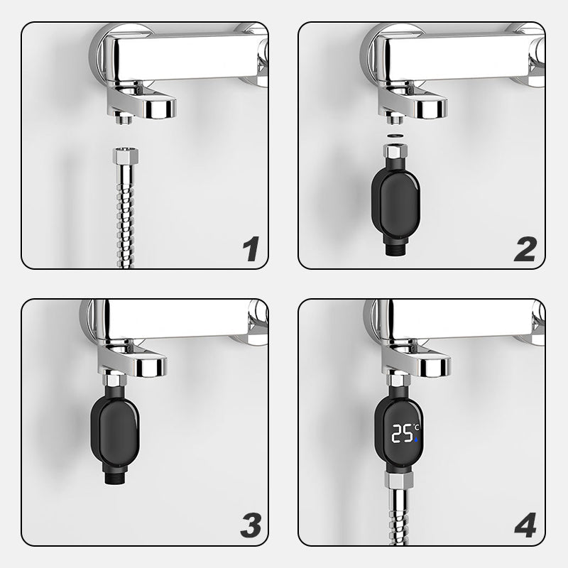 Wodoodporny wyświetlacz LED Termometr prysznicowy w stopniach Celsjusza