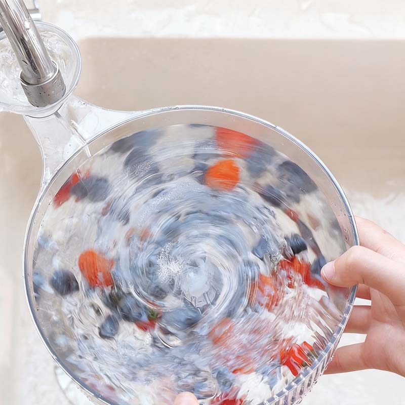 Koszyk do mycia i odsączania warzyw 2 w 1