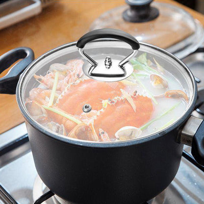 Silikonowa pokrywka do garnka z uchwytem zapobiegającym poparzeniom