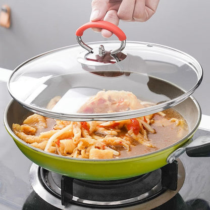 Silikonowa pokrywka do garnka z uchwytem zapobiegającym poparzeniom