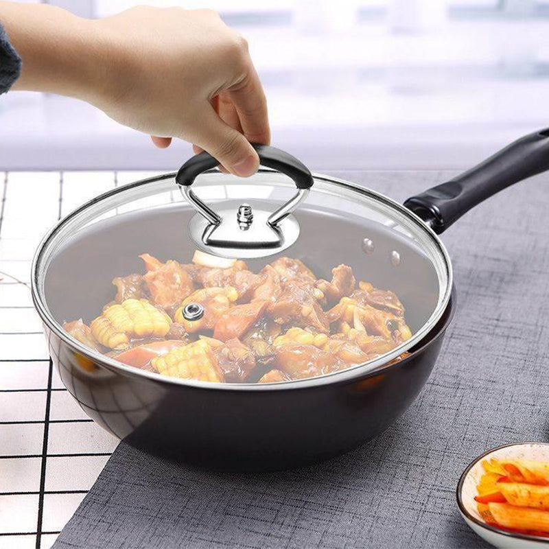 Silikonowa pokrywka do garnka z uchwytem zapobiegającym poparzeniom