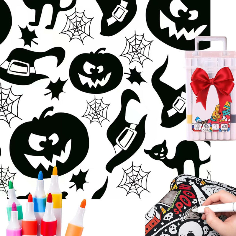 Ręcznie robiony koc do kolorowania (z wodoodpornymi pisakami do kolorowania)