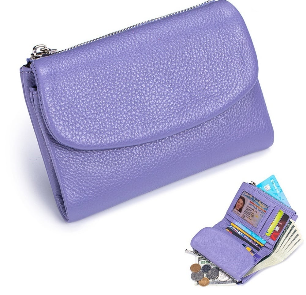 Uniwersalny portfel skórzany – lekki i z wieloma przegrodami