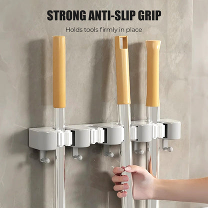 Wieszak ścienny na mopa i miotłę