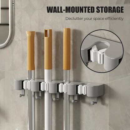 Wieszak ścienny na mopa i miotłę