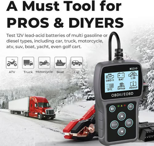 💥BT100 Tester pro autobaterie 12 V zátěžový tester